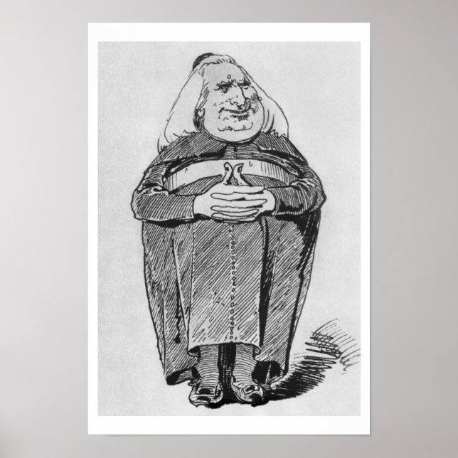 Franz Liszt (1811-86) som abbot, karikatyr från "B Poster (Framsidan)
