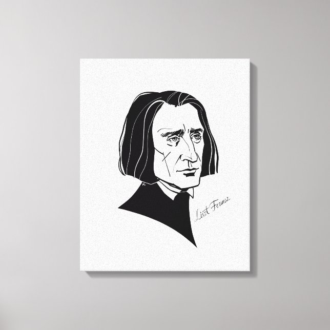Franz Liszt Canvastryck (Framsida)