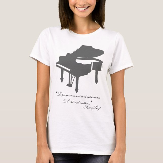 Franz Liszt-citat Tee Shirt (Framsida)