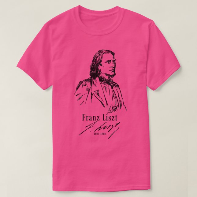Franz Liszt Classical MusicPiano T Shirt (Design framsida)