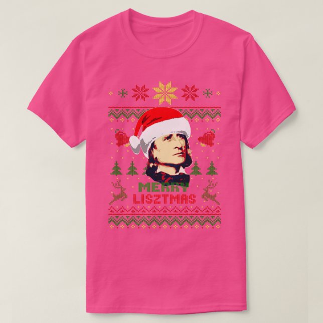 Franz Liszt Merry Lisztmas T Shirt (Design framsida)