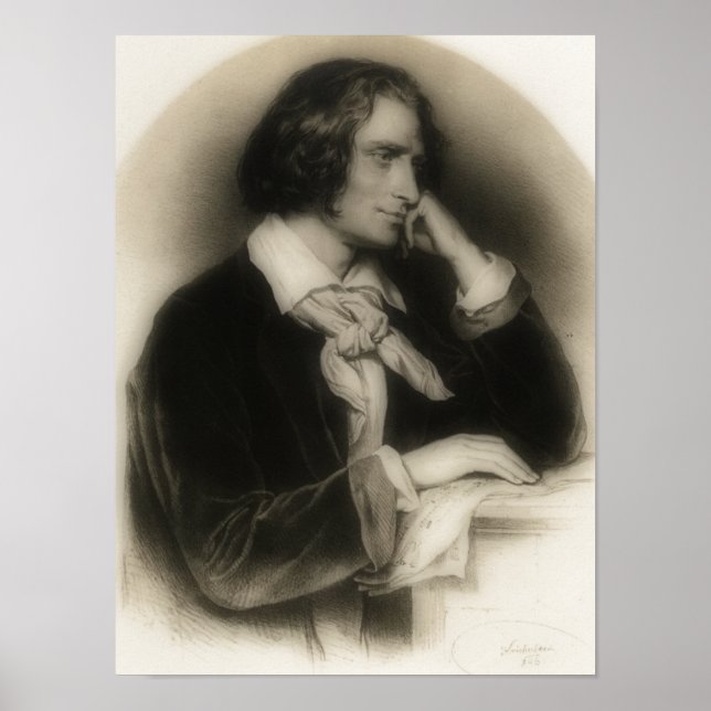 Franz Liszt - porträtt Poster (Framsidan)