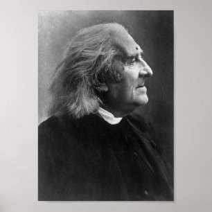 Franz Liszt profilerar bilden Poster