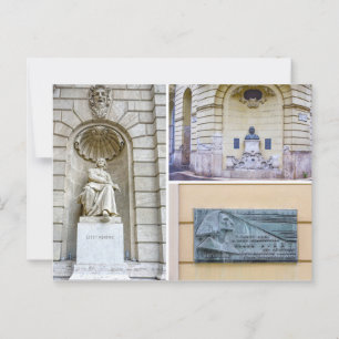 Franz Liszt Sculptures Collage Vykort