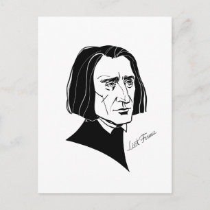 Franz Liszt Vykort