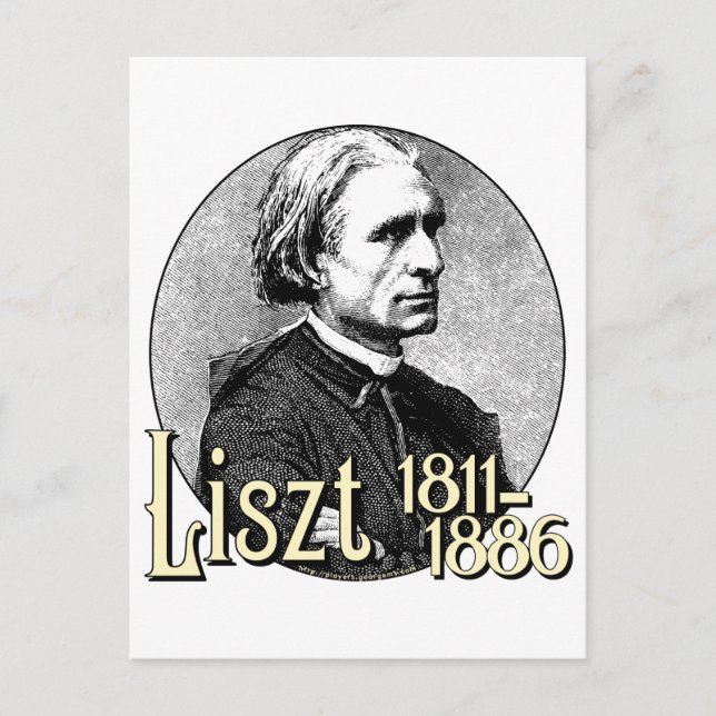 Franz Liszt Vykort (Framsida)
