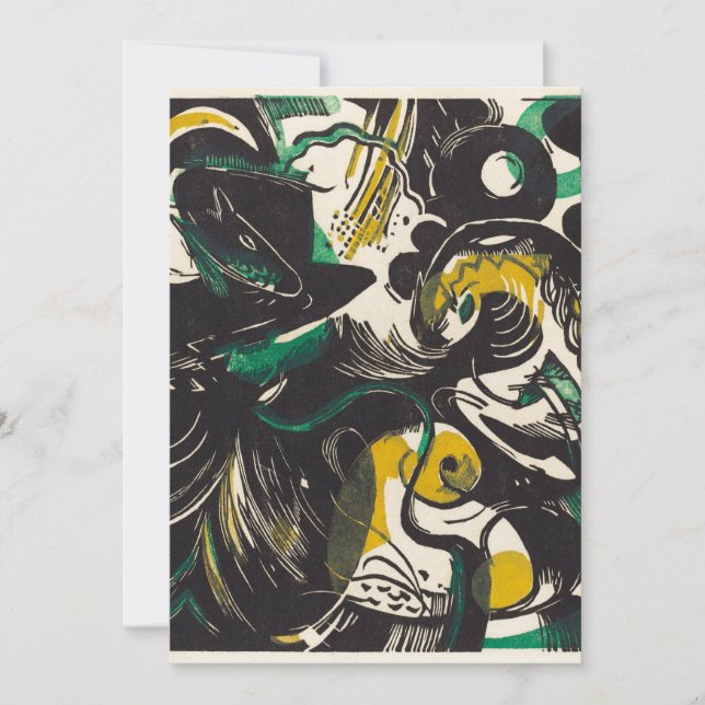 Franz Marc Abstrakt Genesis II Expressionism Art Julkort (Framsida)