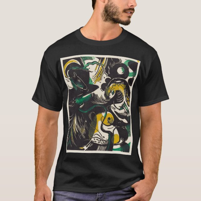 Franz Marc Abstrakt Genesis II Expressionism Art T Shirt (Framsida)