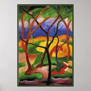 Franz Marc abstrakt konst, Vesslor leker Poster