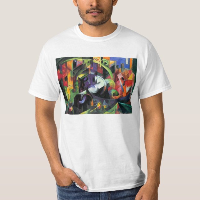 Franz Marc - abstrakt med nötkreatur T Shirt (Framsida)