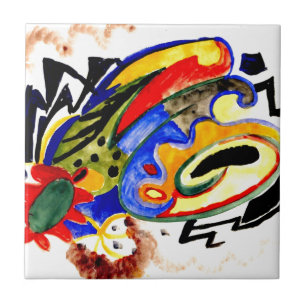 Franz Marc - Abstrakt Mönster 1 Kakelplatta