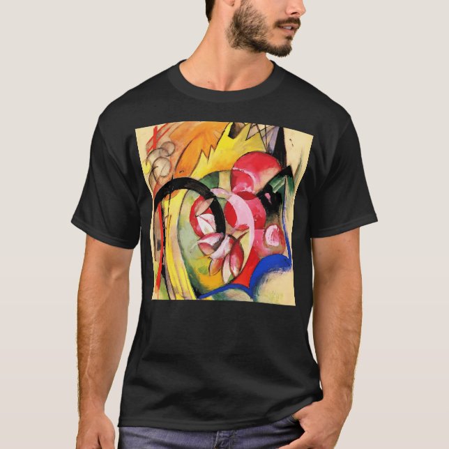 Franz Marc Abstrakt T Shirt (Framsida)