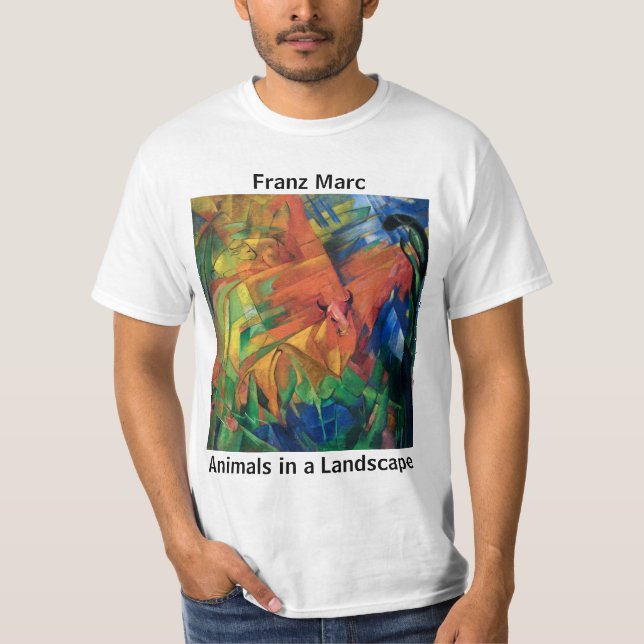 Franz Marc Animals i Landscape White T Shirt (Framsida)