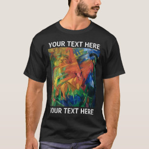 Franz Marc Animals i Ligcape Black T-Shirt