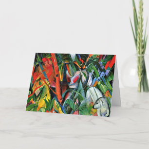 Franz Marc art: I Rain, målning av berömd, Kort