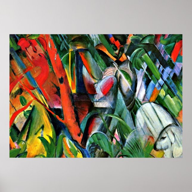 Franz Marc art: I Rain Poster (Framsidan)