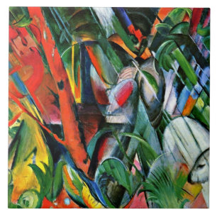Franz Marc berömd, i Rain, Kakelplatta