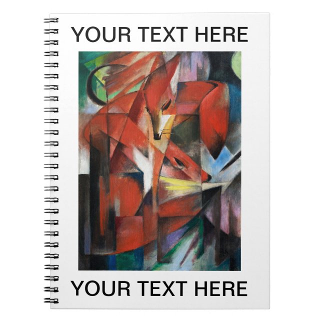 Franz Marc Berömd målar Personligen Foxes Anteckningsbok (Framsidan)