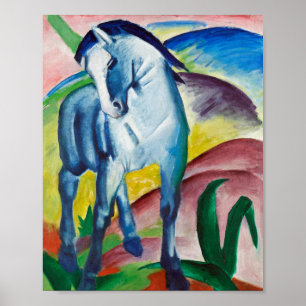 Franz Marc Berömd Painting Blue Horse (1911) Poster