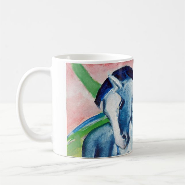 Franz Marc Berömd Painting Blue Horse Colorful Kaffemugg (Vänster)
