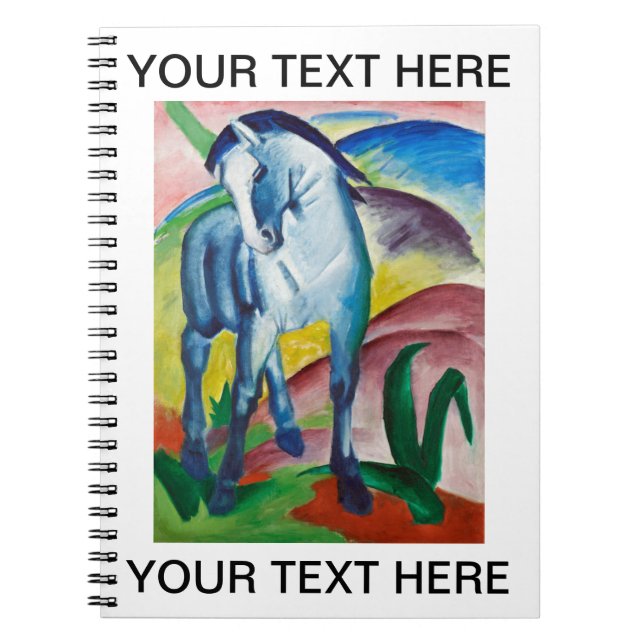 Franz Marc Berömd Painting Blue Horse Personlig Anteckningsbok (Framsidan)