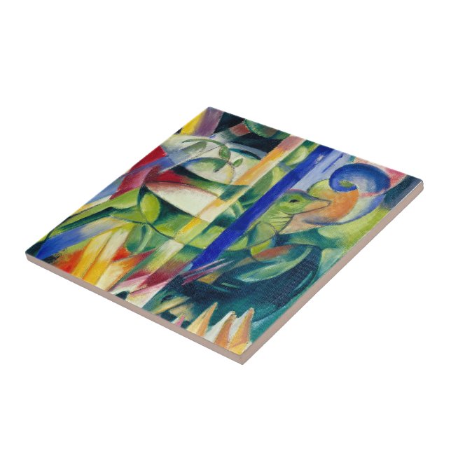 Franz Marc Berömd Painting Little Mountain Goats Kakelplatta (Sidan)