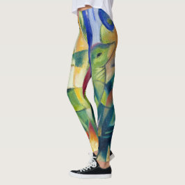 Franz Marc Berömd Painting Little Mountain Goats Leggings