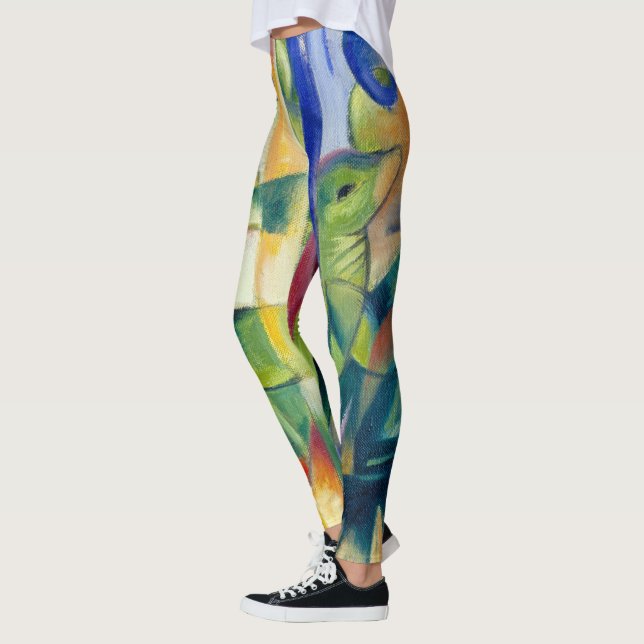 Franz Marc Berömd Painting Little Mountain Goats Leggings (Vänster)
