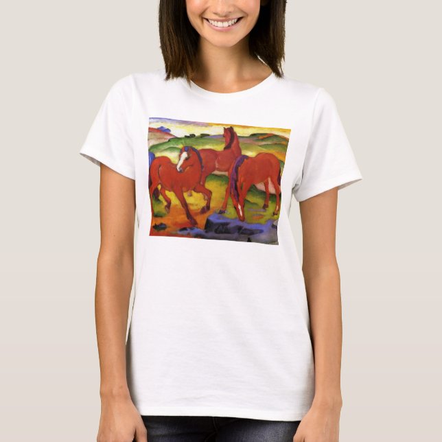 Franz Marc betande hästT-tröja T-shirt (Framsida)