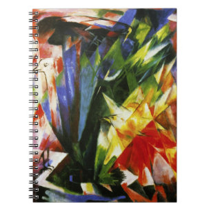 Franz Marc Birds bärbara dator Anteckningsbok Med Spiral