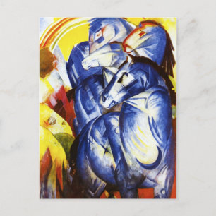 Franz Marc Blå hästars torn Postkort Vykort