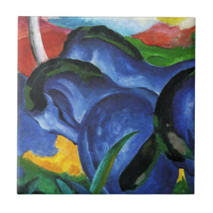 Franz Marc blåtthästar belägger med tegel Kakelplatta