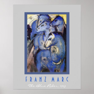 Franz Marc - blåttryttaren - hästar Poster