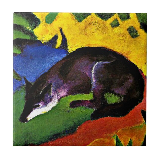 Franz Marc - Blue Fox Kakelplatta (Framsidan)
