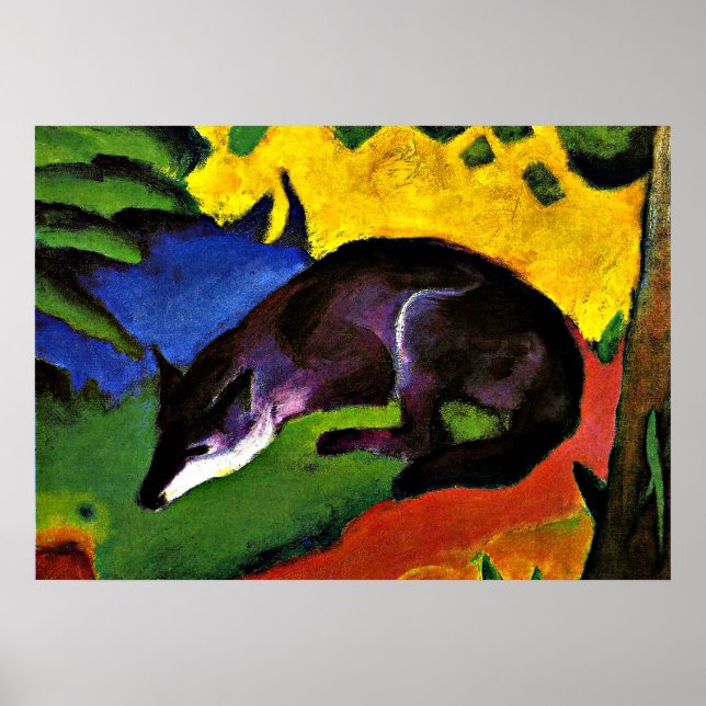 Franz Marc - Blue Fox Poster (Framsidan)