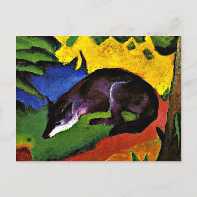 Franz Marc - Blue Fox Vykort (Framsida)