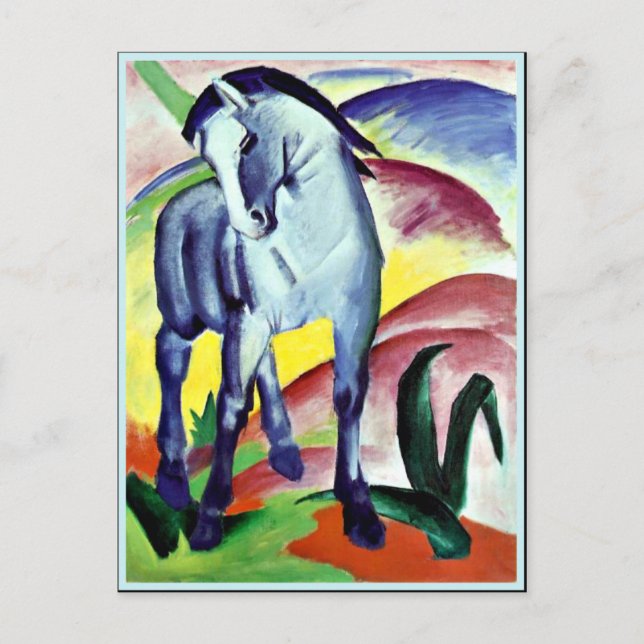 Franz Marc - Blue Horse I Vykort (Framsida)