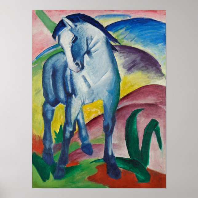 Franz Marc Blue Horse Painting Poster (Framsidan)