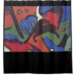 Franz Marc BLUE RIDER BLACK Duschdraperi