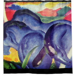 Franz Marc BLUE RIDER HÄSTAR Duschdraperi