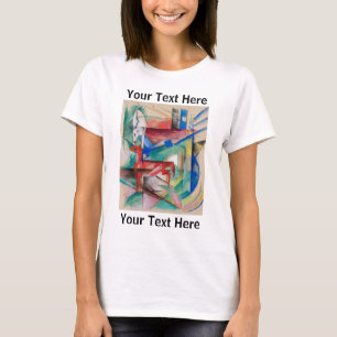 Franz Marc Cubist Landscape med Animals T-Shirt