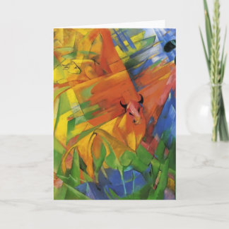 Franz Marc djur i en landskap Kort