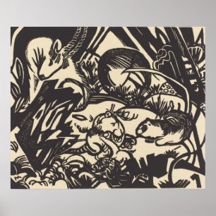 Franz Marc   djur legend Tierlegende Poster