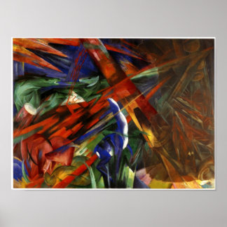 Franz Marc - Djurens öde, 1913 Poster