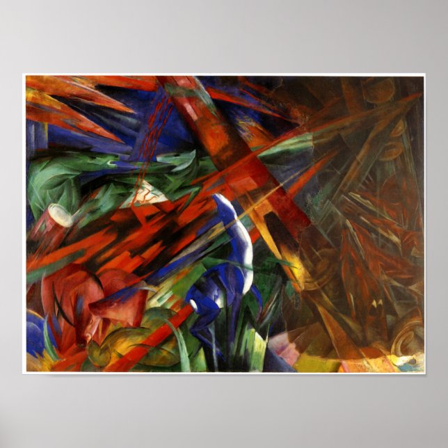 Franz Marc - Djurens öde, 1913 Poster (Framsidan)
