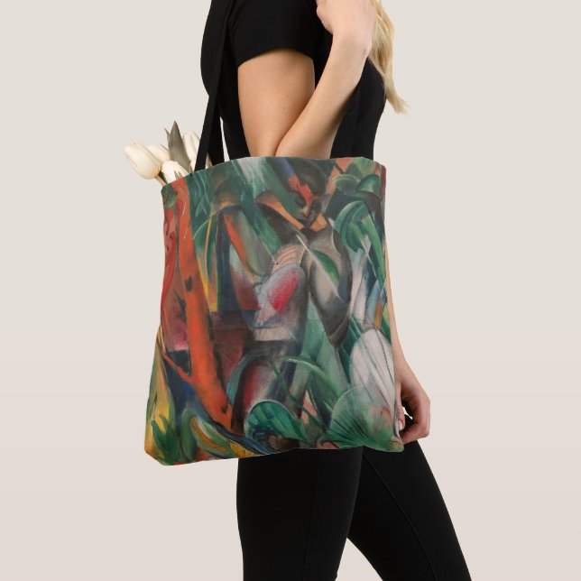 Franz Marc expressionistisk konst Tygkasse (Närbild)