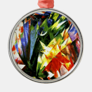 Franz Marc: Fåglar - Kuba konst av Franz Marc Julgransprydnad Metall
