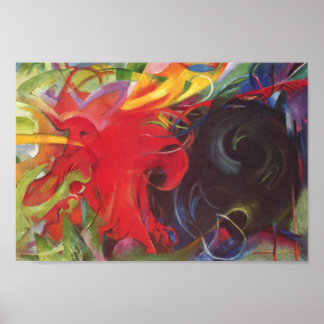Franz Marc - Fighting-formulär Poster