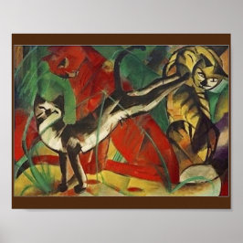 Franz Marc, Fine Art, tre katter, Poster