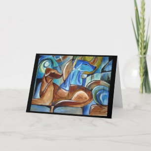 Franz Marc, Fine Art, Två Hundar Kort